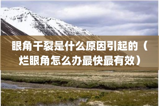 眼角干裂是什么原因引起的（烂眼角怎么办最快最有效）