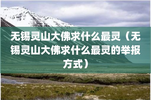 无锡灵山大佛求什么最灵（无锡灵山大佛求什么最灵的举报方式）