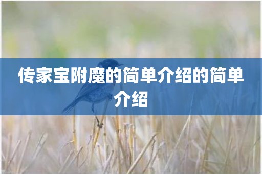 传家宝附魔的简单介绍的简单介绍