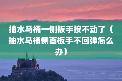 抽水马桶一侧扳手按不动了（抽水马桶侧面板手不回弹怎么办）