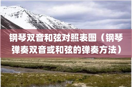 钢琴双音和弦对照表图（钢琴弹奏双音或和弦的弹奏方法）