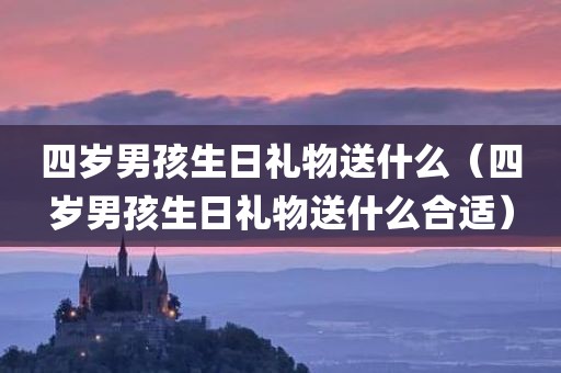 四岁男孩生日礼物送什么（四岁男孩生日礼物送什么合适）