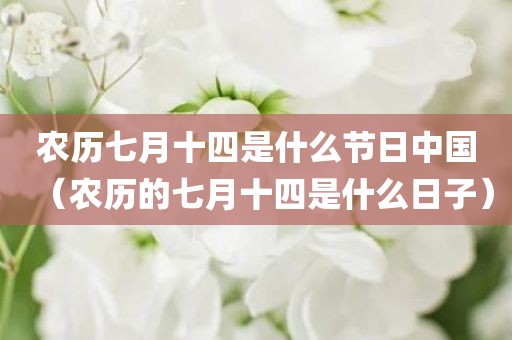 农历七月十四是什么节日中国（农历的七月十四是什么日子）