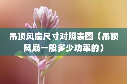 吊顶风扇尺寸对照表图（吊顶风扇一般多少功率的）