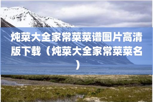 炖菜大全家常菜菜谱图片高清版下载（炖菜大全家常菜菜名）
