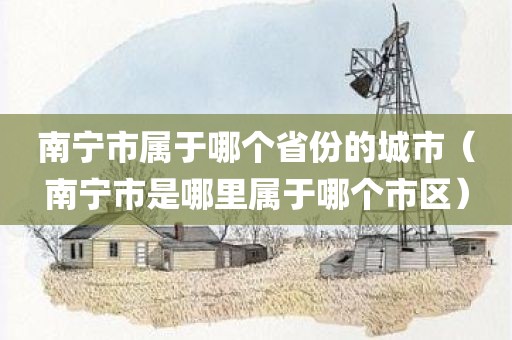 南宁市属于哪个省份的城市（南宁市是哪里属于哪个市区）