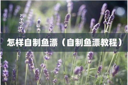 怎样自制鱼漂（自制鱼漂教程）