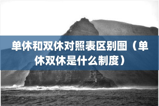 单休和双休对照表区别图（单休双休是什么制度）