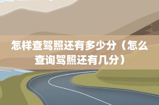 怎样查驾照还有多少分（怎么查询驾照还有几分）