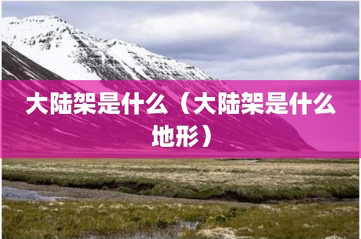 大陆架是什么（大陆架是什么地形）