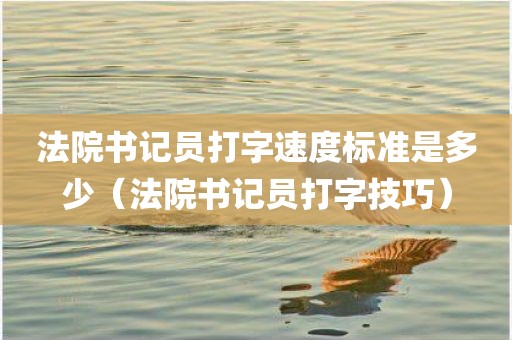 法院书记员打字速度标准是多少（法院书记员打字技巧）
