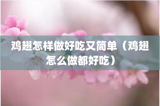 鸡翅怎样做好吃又简单（鸡翅怎么做都好吃）