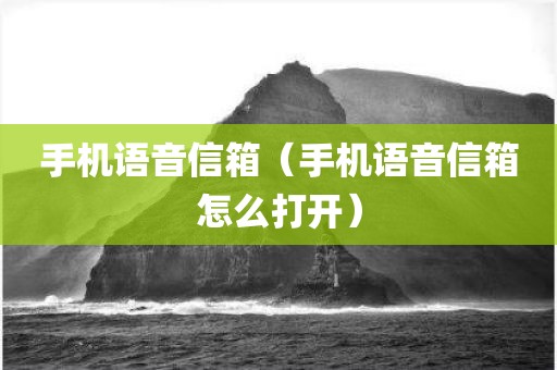 手机语音信箱（手机语音信箱怎么打开）