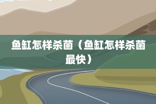 鱼缸怎样杀菌（鱼缸怎样杀菌最快）