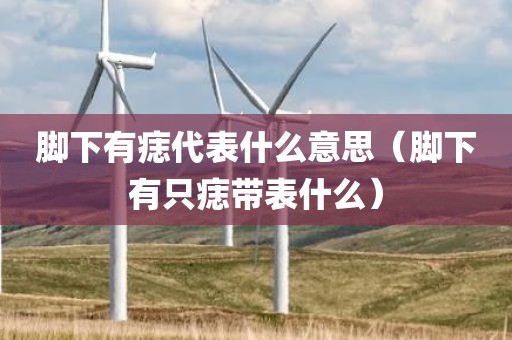 脚下有痣代表什么意思（脚下有只痣带表什么）
