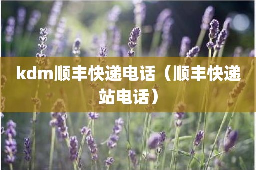 kdm顺丰快递电话（顺丰快递站电话）
