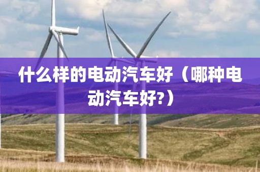 什么样的电动汽车好（哪种电动汽车好?）