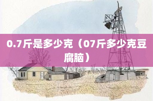 0.7斤是多少克（07斤多少克豆腐脑）
