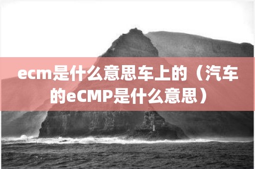 ecm是什么意思车上的（汽车的eCMP是什么意思）