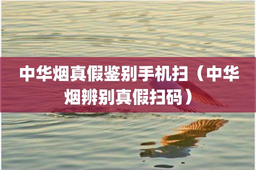 中华烟真假鉴别手机扫(中华烟辨别真假扫码)