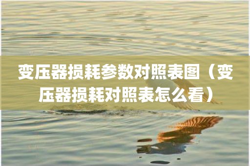 变压器损耗参数对照表图（变压器损耗对照表怎么看）