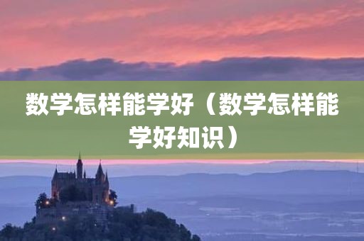 数学怎样能学好(数学怎样能学好知识) 数学怎样能学好(数学怎样能学好知识)