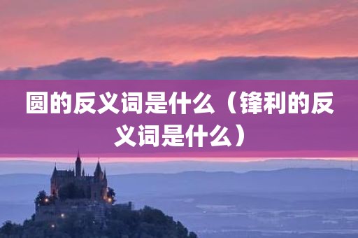 圆的反义词是什么（锋利的反义词是什么）