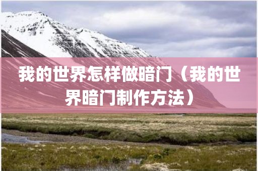 我的世界怎样做暗门（我的世界暗门制作方法）