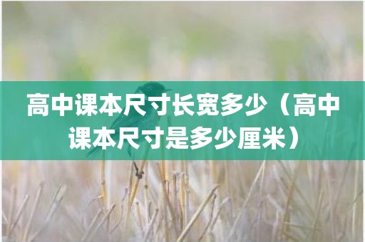 高中课本尺寸长宽多少(高中课本尺寸是多少厘米) 高中课本尺寸长宽多少(高中课本尺寸是多少厘米)