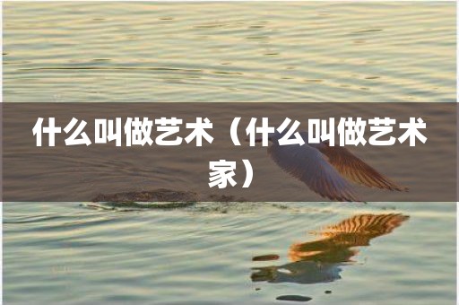 什么叫做艺术（什么叫做艺术家）