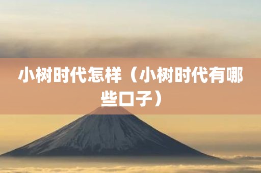 小树时代怎样（小树时代有哪些口子）