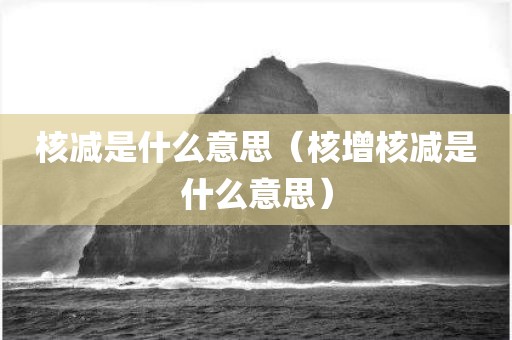 核减是什么意思(核增核减是什么意思) 核减是什么意思(核增核减是什么意思)
