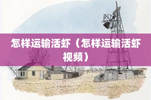 怎样运输活虾（怎样运输活虾视频）