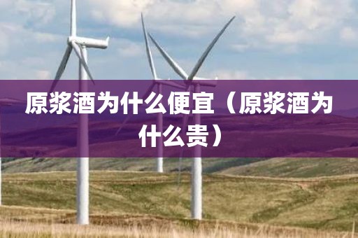 原浆酒为什么便宜（原浆酒为什么贵）