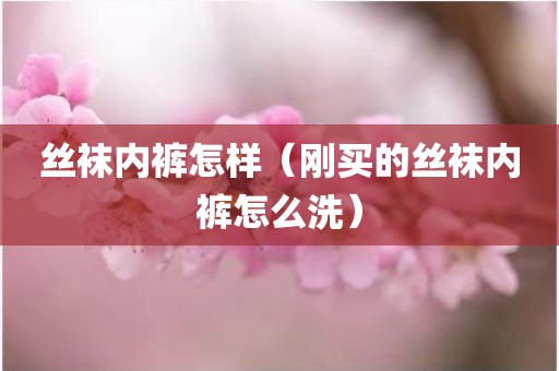 丝袜内裤怎样（刚买的丝袜内裤怎么洗）