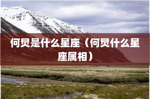 何炅是什么星座（何炅什么星座属相）
