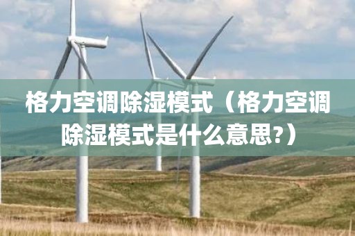 格力空调除湿模式(格力空调除湿模式是什么意思?)