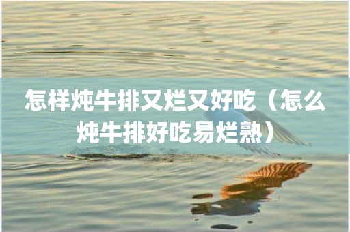 怎样炖牛排又烂又好吃（怎么炖牛排好吃易烂熟）