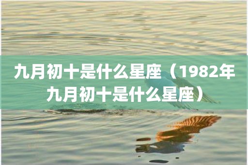 九月初十是什么星座（1982年九月初十是什么星座）