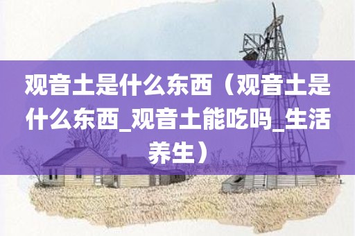 观音土是什么东西（观音土是什么东西_观音土能吃吗_生活养生）