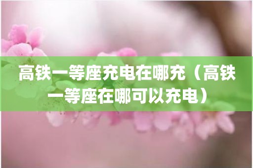 高铁一等座充电在哪充（高铁一等座在哪可以充电）