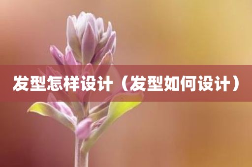 发型怎样设计（发型如何设计）