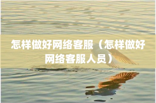 怎样做好网络客服（怎样做好网络客服人员）