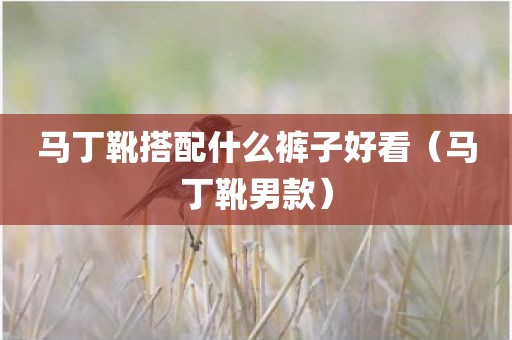 马丁靴搭配什么裤子好看（马丁靴男款）