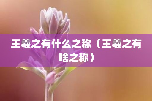 王羲之有什么之称（王羲之有啥之称）