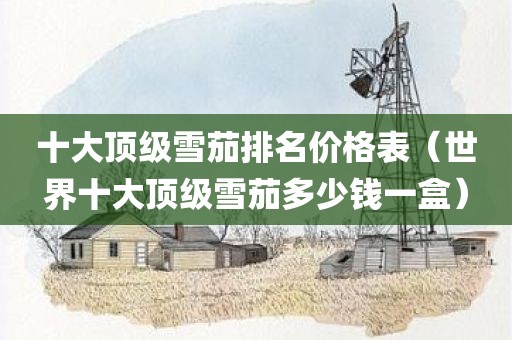 十大顶级雪茄排名价格表（世界十大顶级雪茄多少钱一盒）