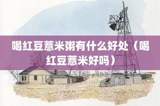 喝红豆薏米粥有什么好处（喝红豆薏米好吗）