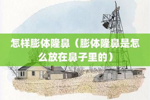 怎样膨体隆鼻（膨体隆鼻是怎么放在鼻子里的）