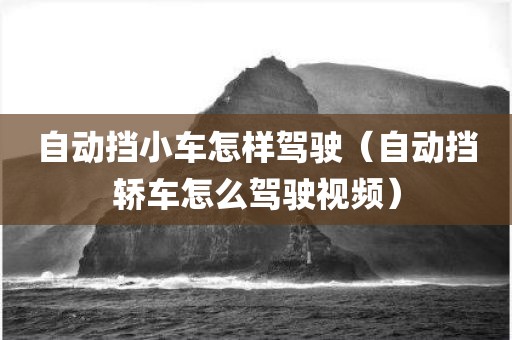 自动挡小车怎样驾驶（自动挡轿车怎么驾驶视频）