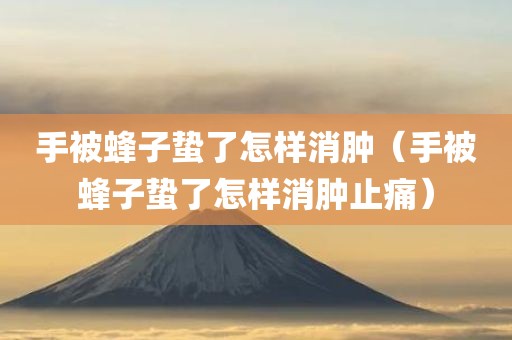 手被蜂子蛰了怎样消肿(手被蜂子蛰了怎样消肿止痛)